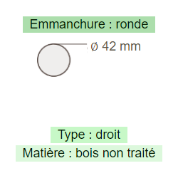 Handle 135 cm (hoe, small rakes, etc.)