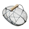 Galvanized steel harvest baskets and nets