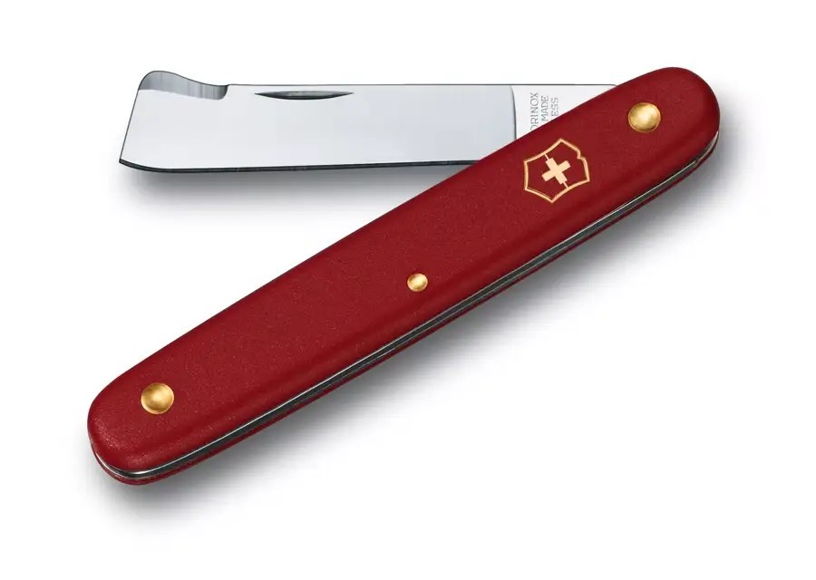 Faca de enxertia e escudo preto da Victorinox