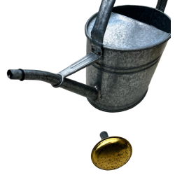 Galvanized steel watering can